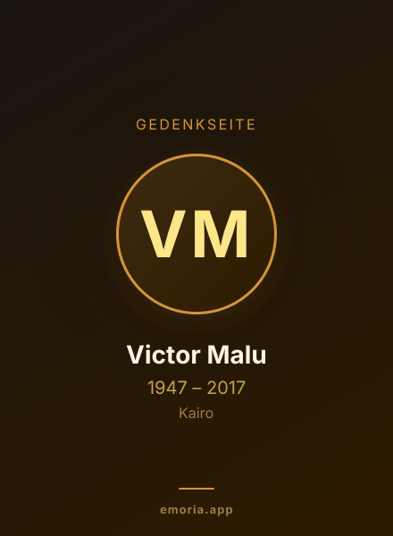 Gedenkportrait von Victor Malu