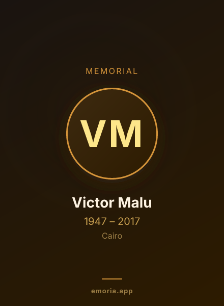 Memorial portrait of Victor Malu