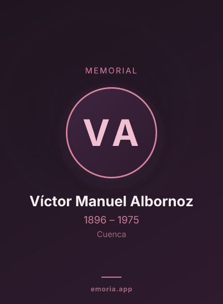 Memorial portrait of Víctor Manuel Albornoz