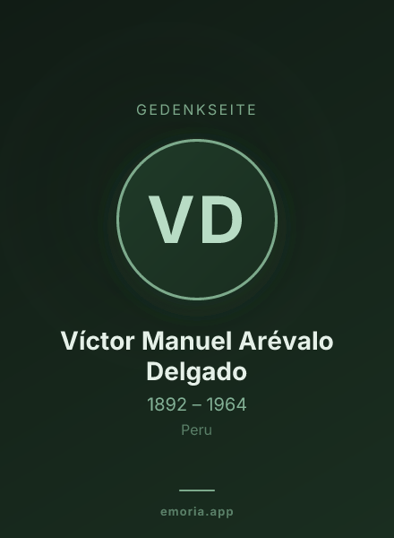 Gedenkportrait von Víctor Manuel Arévalo Delgado