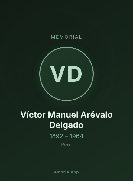Memorial portrait of Víctor Manuel Arévalo Delgado