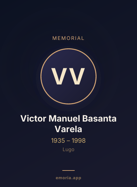 Memorial portrait of Victor Manuel Basanta Varela