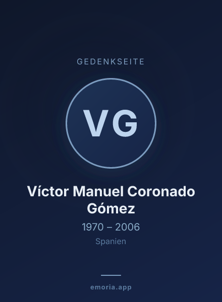 Gedenkportrait von Víctor Manuel Coronado Gómez