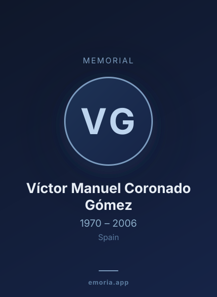 Memorial portrait of Víctor Manuel Coronado Gómez