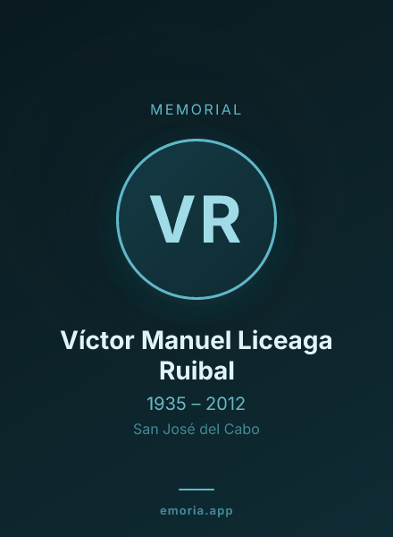 Memorial portrait of Víctor Manuel Liceaga Ruibal