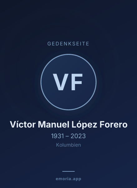 Gedenkportrait von Víctor Manuel López Forero