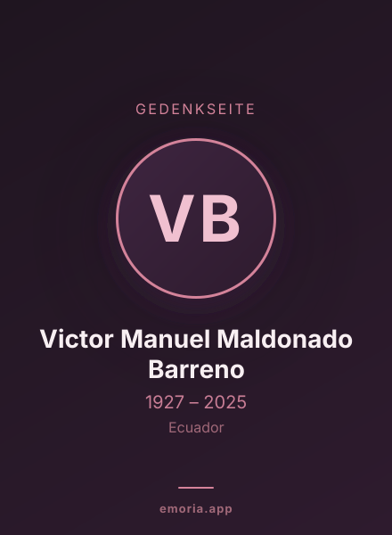 Gedenkportrait von Victor Manuel Maldonado Barreno