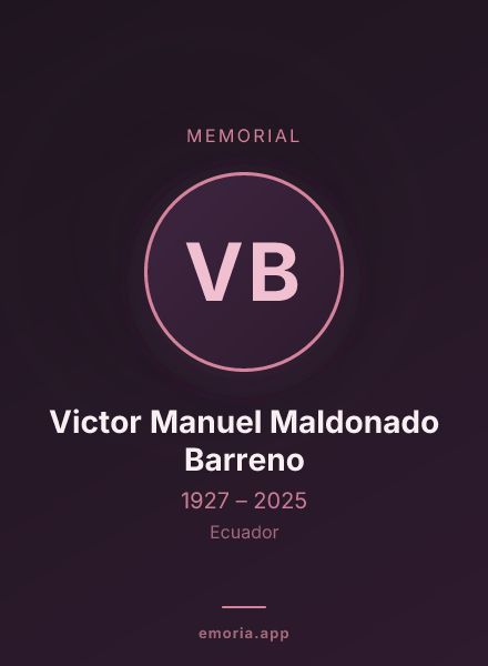 Memorial portrait of Victor Manuel Maldonado Barreno