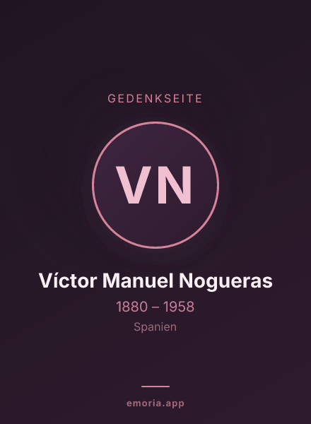 Gedenkportrait von Víctor Manuel Nogueras