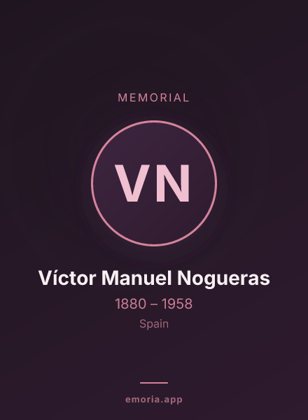 Memorial portrait of Víctor Manuel Nogueras