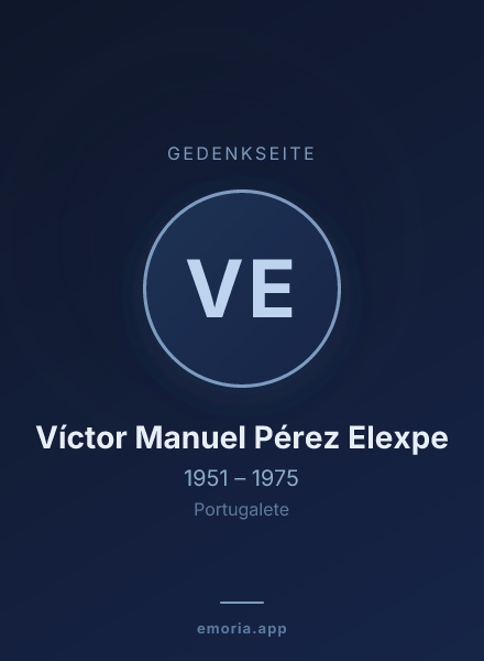 Gedenkportrait von Víctor Manuel Pérez Elexpe