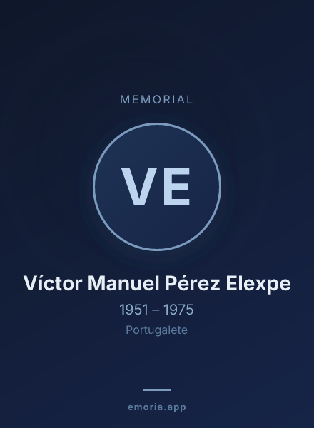 Memorial portrait of Víctor Manuel Pérez Elexpe