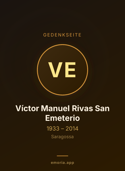 Gedenkportrait von Víctor Manuel Rivas San Emeterio