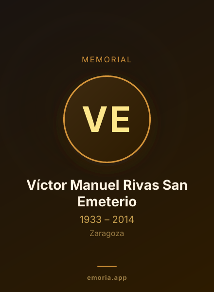 Memorial portrait of Víctor Manuel Rivas San Emeterio
