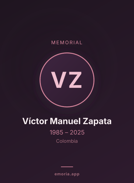 Memorial portrait of Víctor Manuel Zapata