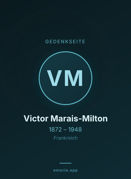 Gedenkportrait von Victor Marais-Milton
