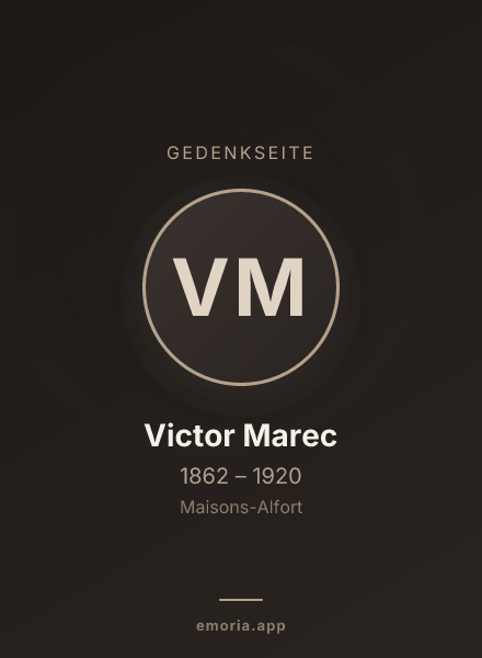 Gedenkportrait von Victor Marec