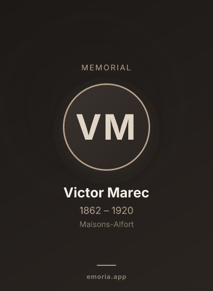 Memorial portrait of Victor Marec