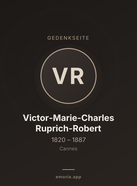 Gedenkportrait von Victor-Marie-Charles Ruprich-Robert