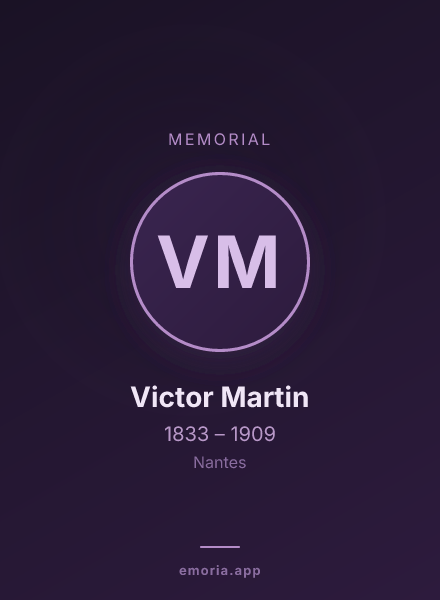 Memorial portrait of Victor Martin