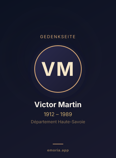 Gedenkportrait von Victor Martin