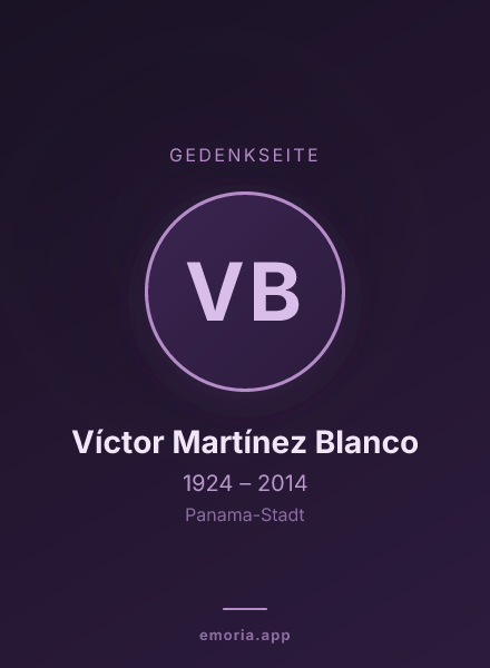 Gedenkportrait von Víctor Martínez Blanco