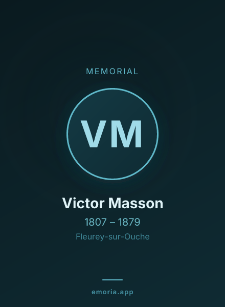 Memorial portrait of Victor Masson