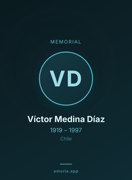 Memorial portrait of Víctor Medina Díaz