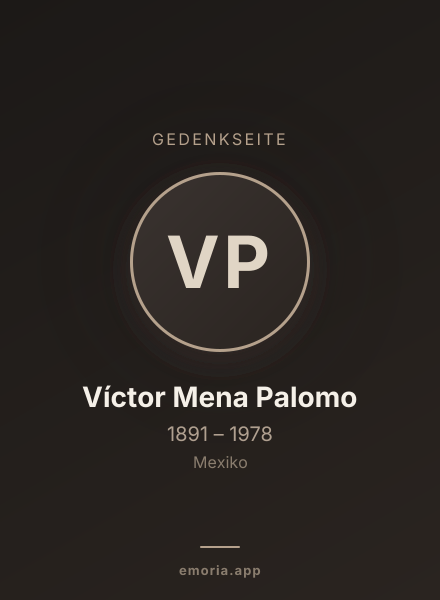 Gedenkportrait von Víctor Mena Palomo
