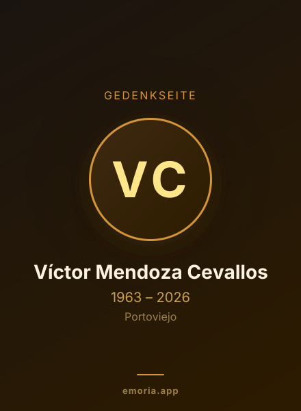 Gedenkportrait von Víctor Mendoza Cevallos