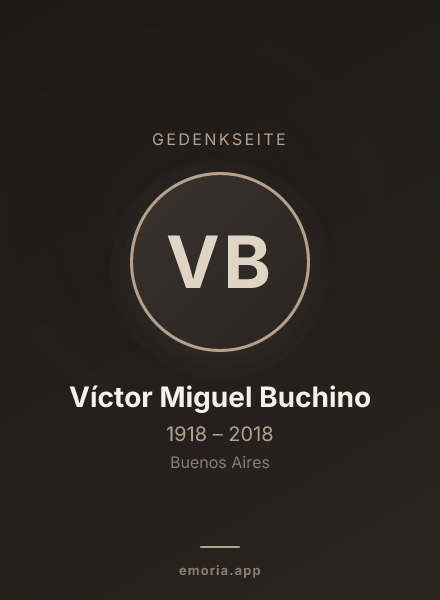 Gedenkportrait von Víctor Miguel Buchino