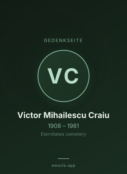Gedenkportrait von Victor Mihailescu Craiu