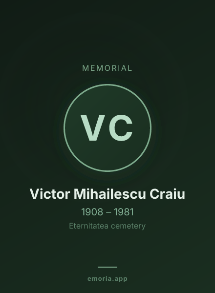 Memorial portrait of Victor Mihailescu Craiu