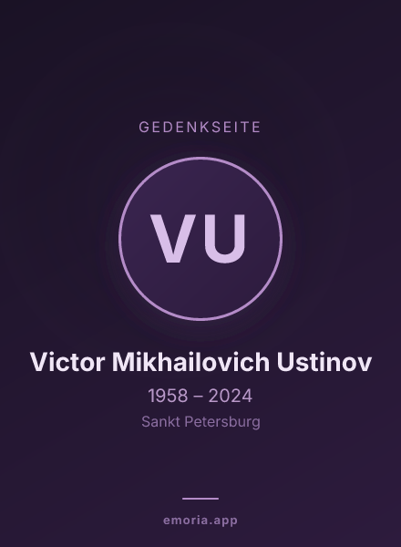 Gedenkportrait von Victor Mikhailovich Ustinov