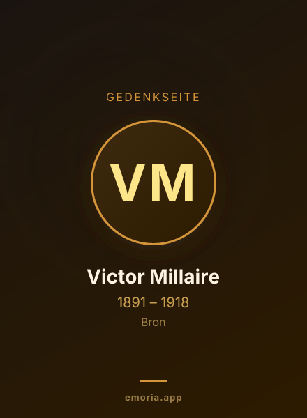 Gedenkportrait von Victor Millaire