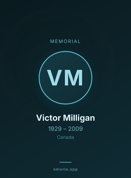 Memorial portrait of Victor Milligan