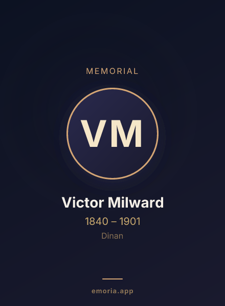Memorial portrait of Victor Milward