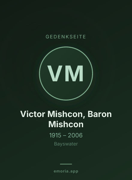 Gedenkportrait von Victor Mishcon, Baron Mishcon