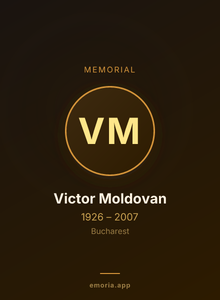 Memorial portrait of Victor Moldovan
