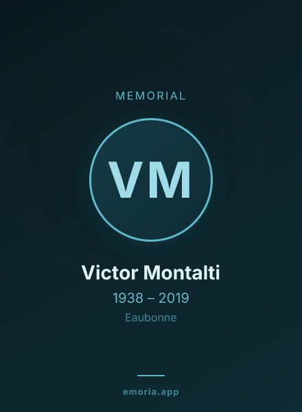 Memorial portrait of Victor Montalti