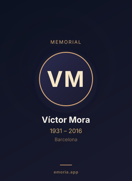 Memorial portrait of Víctor Mora