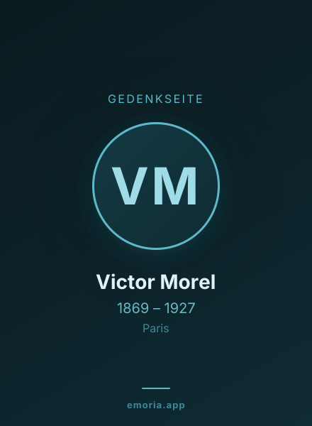 Gedenkportrait von Victor Morel