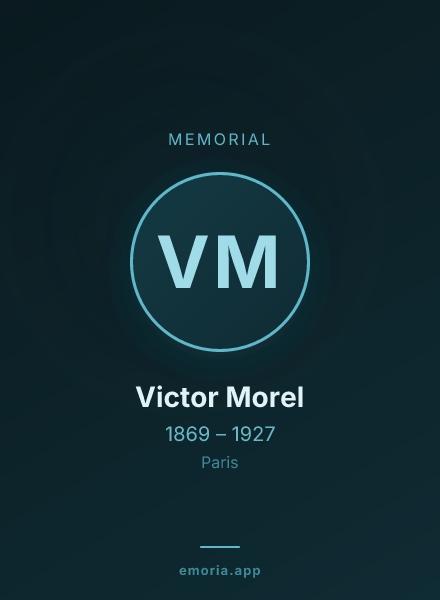 Memorial portrait of Victor Morel