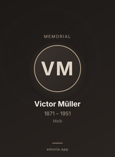 Memorial portrait of Victor Müller
