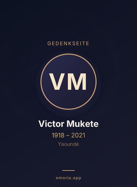 Gedenkportrait von Victor Mukete