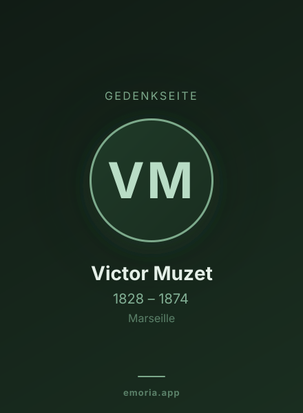Gedenkportrait von Victor Muzet