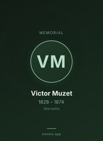Memorial portrait of Victor Muzet