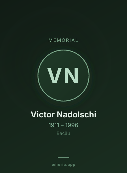 Memorial portrait of Victor Nadolschi