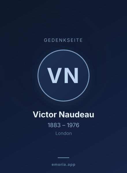 Gedenkportrait von Victor Naudeau