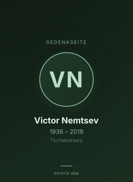 Gedenkportrait von Victor Nemtsev